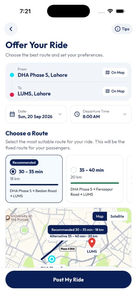 Offer Your Ride